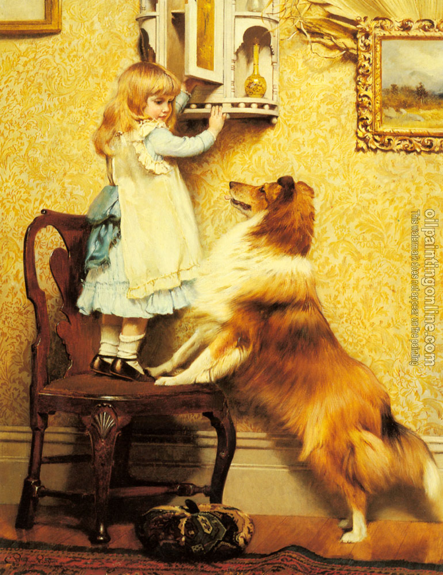 Barber, Charles Burton - A Little Girl and her Sheltie